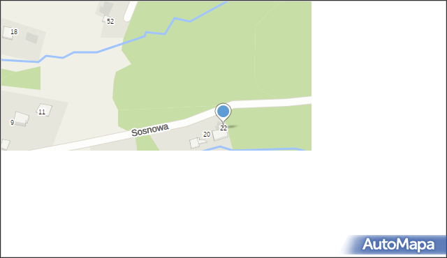 Meszna, Sosnowa, 22, mapa Meszna