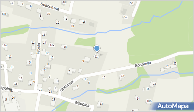 Meszna, Sosnowa, 5, mapa Meszna