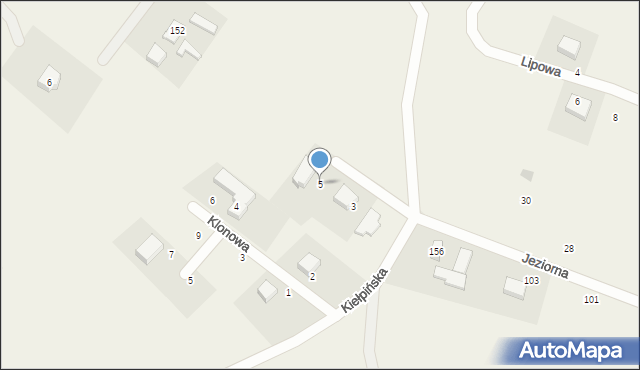 Mezowo, Sosnowa, 5, mapa Mezowo