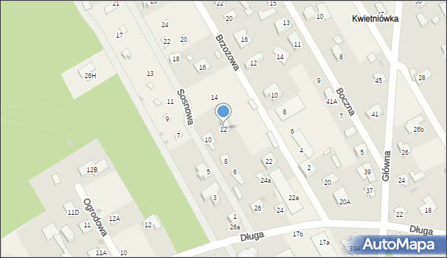 Michałów-Reginów, Sosnowa, 12, mapa Michałów-Reginów