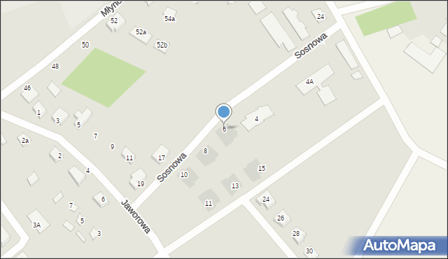 Michałowo, Sosnowa, 6, mapa Michałowo