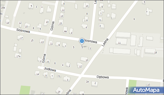 Miękinia, Sosnowa, 3, mapa Miękinia