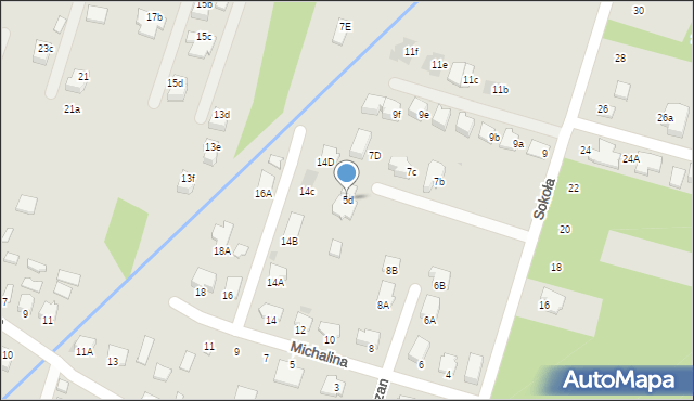 Mielec, Sokoła, 5d, mapa Mielca