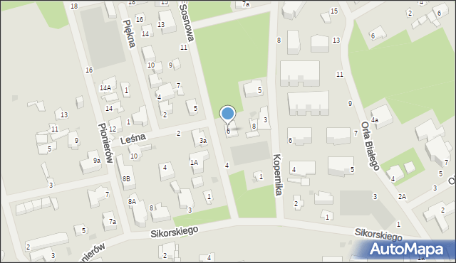Mielno, Sosnowa, 6, mapa Mielno
