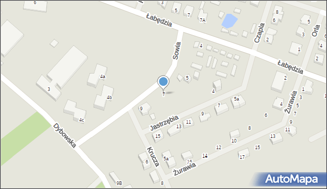 Mikołajki, Sowia, 7, mapa Mikołajki