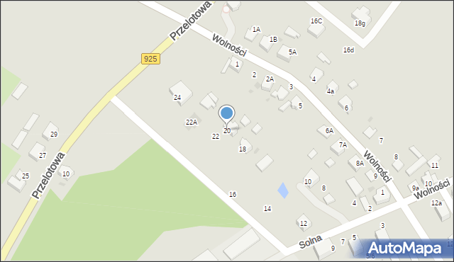 Mikołów, Solna, 20, mapa Mikołów