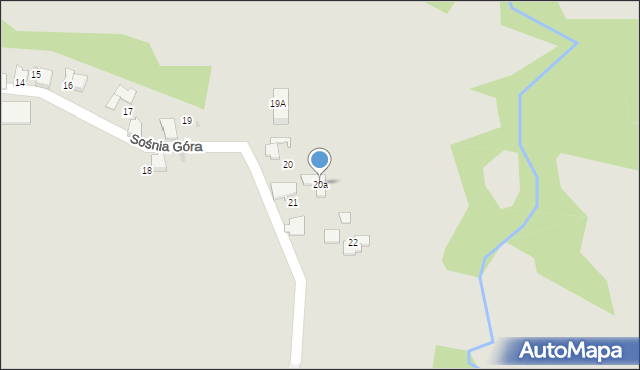 Mikołów, Sośnia Góra, 20a, mapa Mikołów