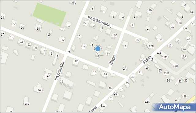 Milanówek, Sosnowa, 6, mapa Milanówek