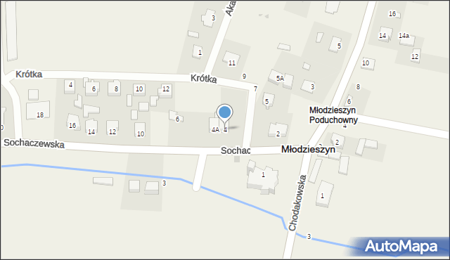 Młodzieszyn, Sochaczewska, 4, mapa Młodzieszyn