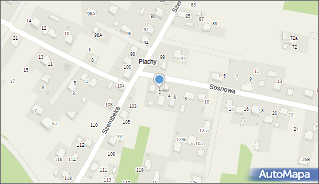 Młoszowa, Sosnowa, 2, mapa Młoszowa