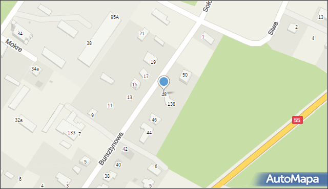 Mokre, Sołobodowskiego Józefa, ks., 48, mapa Mokre