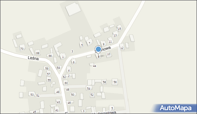 Mokrus, Sosnowa, 8, mapa Mokrus