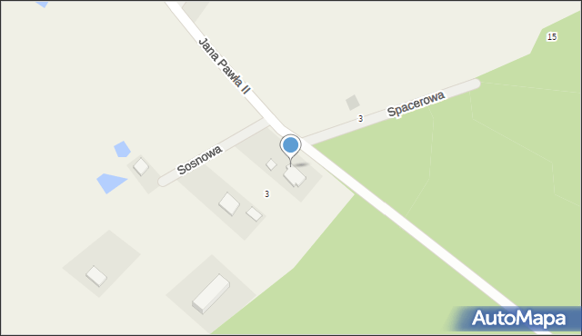 Morzęcin Mały, Sosnowa, 1, mapa Morzęcin Mały