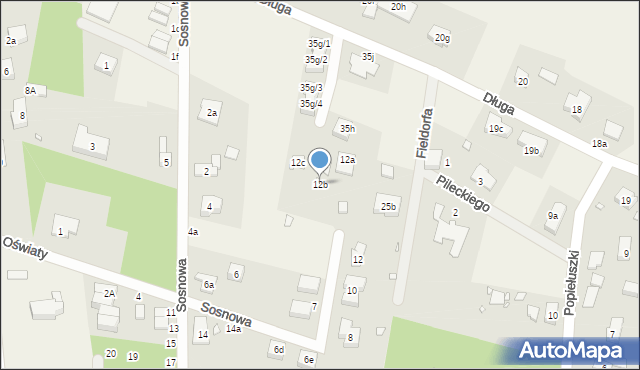 Morzyczyn, Sosnowa, 12b, mapa Morzyczyn