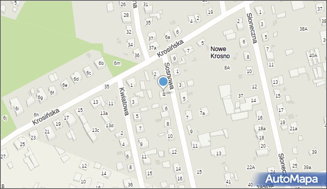 Mosina, Sosnowa, 4, mapa Mosina