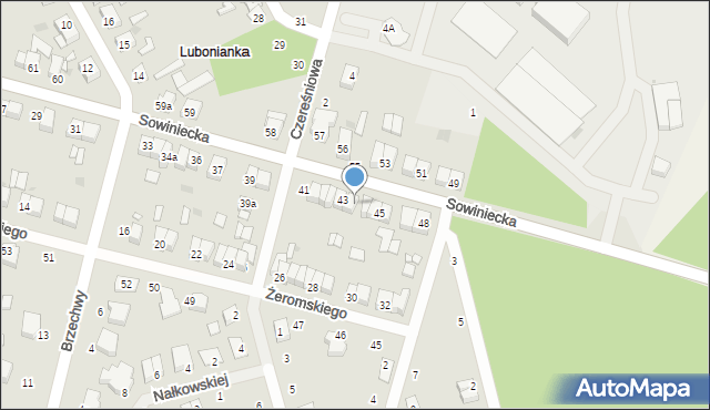 Mosina, Sowiniecka, 44, mapa Mosina