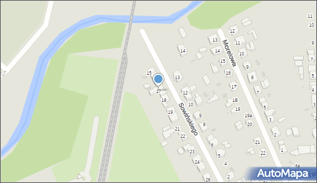 Mosina, Sowińskiego Józefa, gen., 17, mapa Mosina
