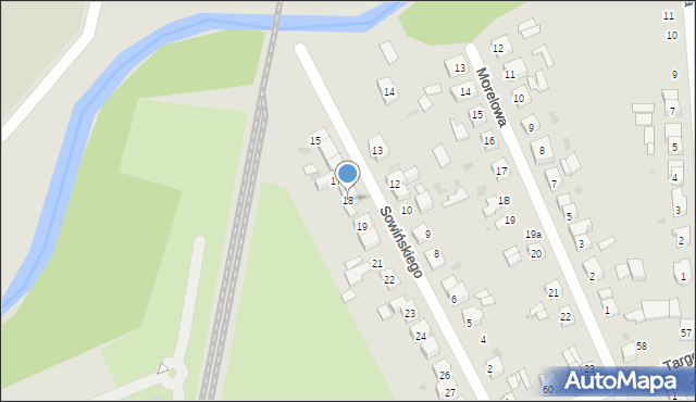 Mosina, Sowińskiego Józefa, gen., 18, mapa Mosina