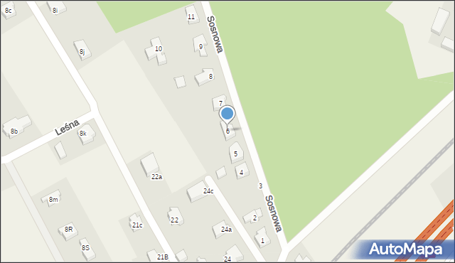 Mosty, Sosnowa, 6, mapa Mosty