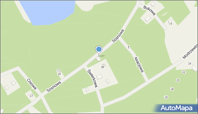 Muchocin, Sosnowa, 22, mapa Muchocin