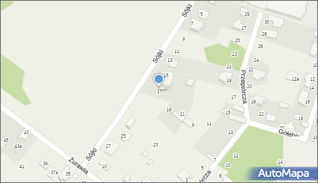 Myślęcinek, Sójki, 17, mapa Myślęcinek