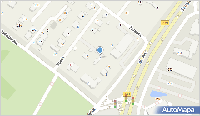 Myślęcinek, Sowia, 7, mapa Myślęcinek