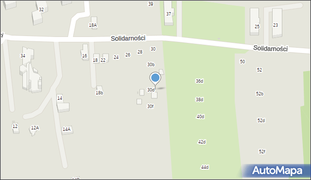 Myślenice, Solidarności, 30e, mapa Myślenice