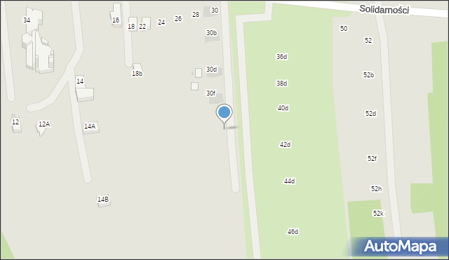 Myślenice, Solidarności, 30j, mapa Myślenice