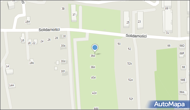 Myślenice, Solidarności, 36e, mapa Myślenice