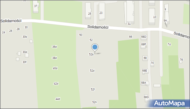 Myślenice, Solidarności, 52c, mapa Myślenice