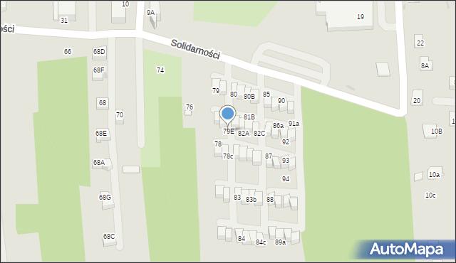 Myślenice, Solidarności, 79E, mapa Myślenice