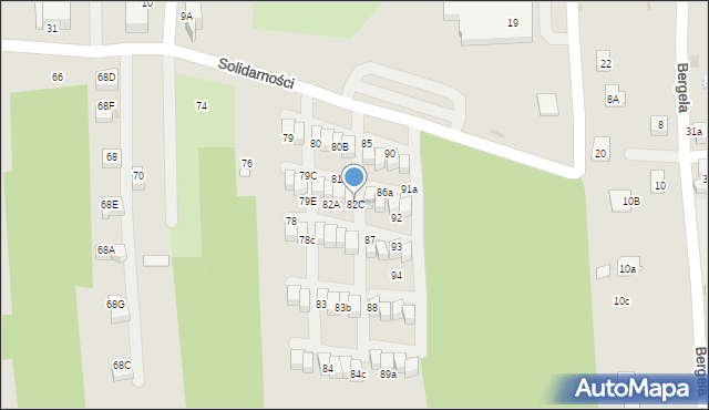 Myślenice, Solidarności, 82C, mapa Myślenice