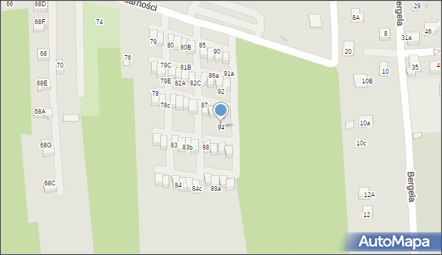 Myślenice, Solidarności, 94, mapa Myślenice