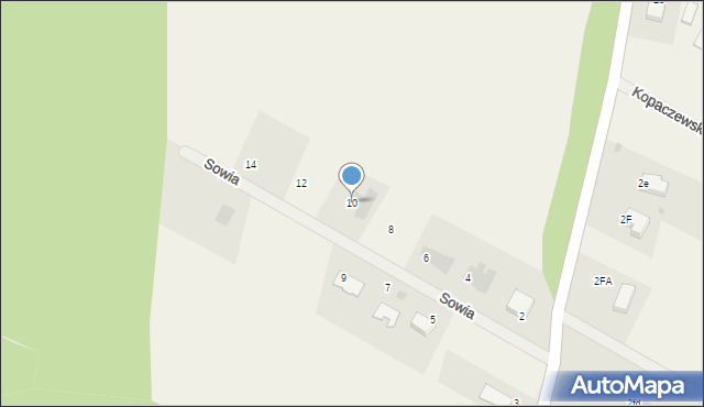 Myśliszów, Sowia, 10, mapa Myśliszów