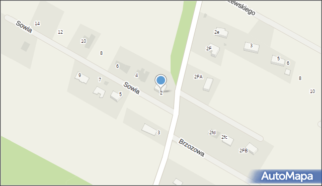 Myśliszów, Sowia, 2, mapa Myśliszów