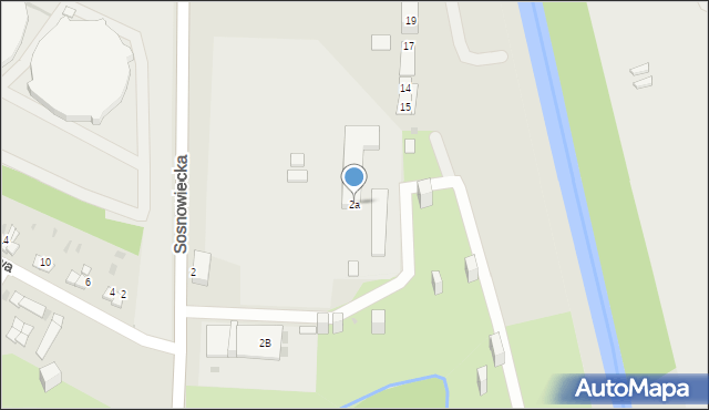 Mysłowice, Sosnowiecka, 2a, mapa Mysłowice