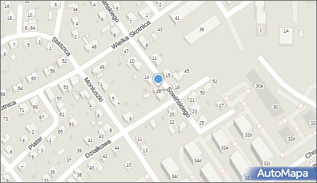 Mysłowice, Sowińskiego Józefa, gen., 18, mapa Mysłowice