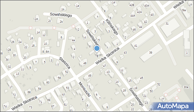 Mysłowice, Sowińskiego Józefa, gen., 8, mapa Mysłowice