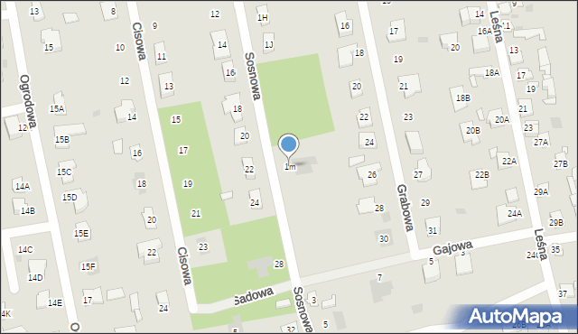 Nasielsk, Sosnowa, 1m, mapa Nasielsk