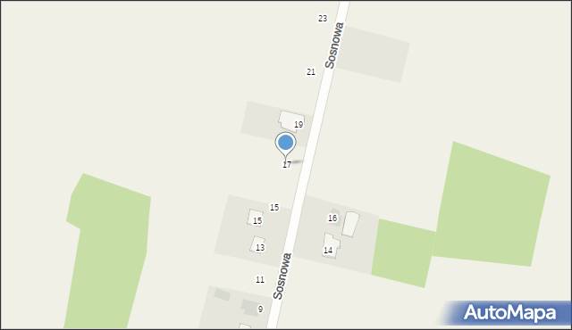 Natolin, Sosnowa, 17, mapa Natolin