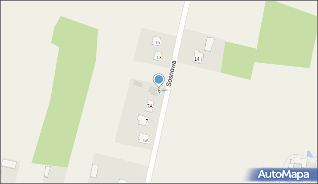 Natolin, Sosnowa, 9, mapa Natolin