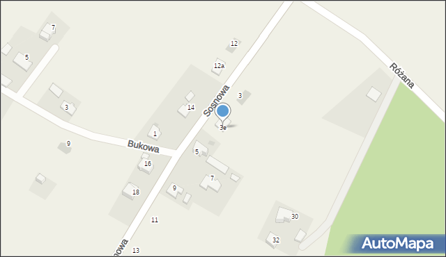 Nidek, Sosnowa, 3e, mapa Nidek