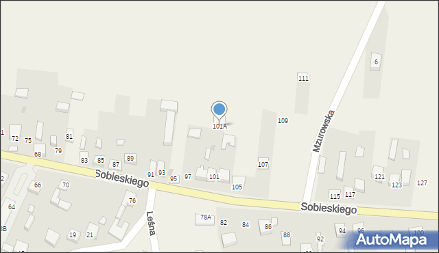 Niegowa, Sobieskiego, 101A, mapa Niegowa