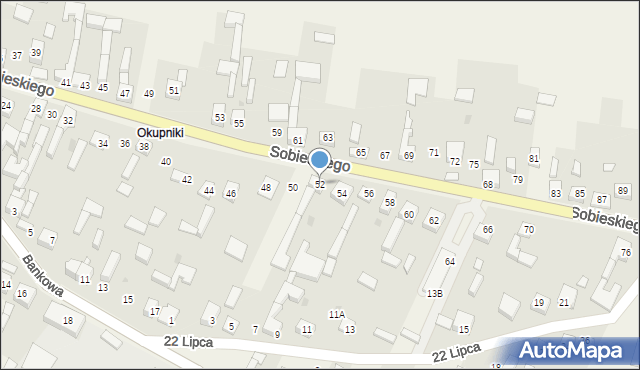 Niegowa, Sobieskiego, 52, mapa Niegowa