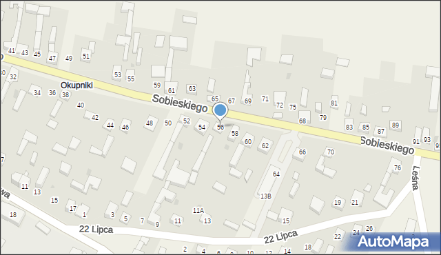 Niegowa, Sobieskiego, 56, mapa Niegowa