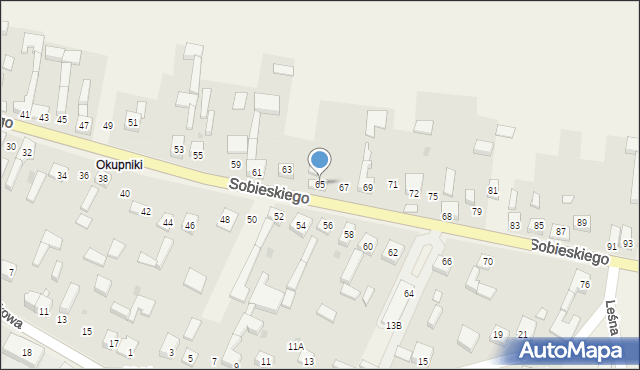 Niegowa, Sobieskiego, 65a, mapa Niegowa
