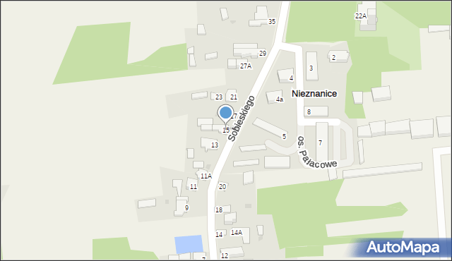 Nieznanice, Sobieskiego, 15, mapa Nieznanice