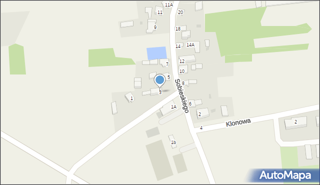 Nieznanice, Sobieskiego, 3, mapa Nieznanice