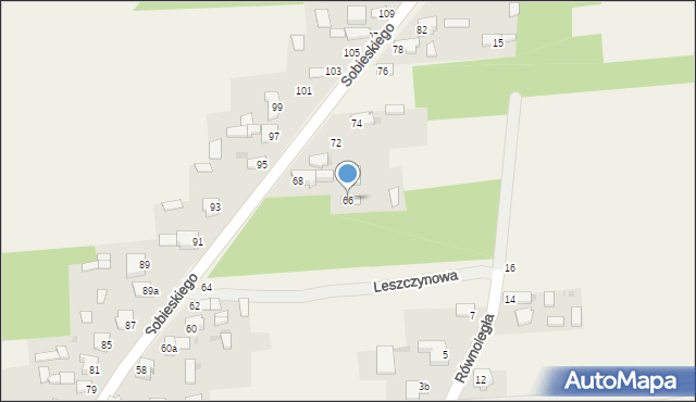 Nieznanice, Sobieskiego, 66, mapa Nieznanice