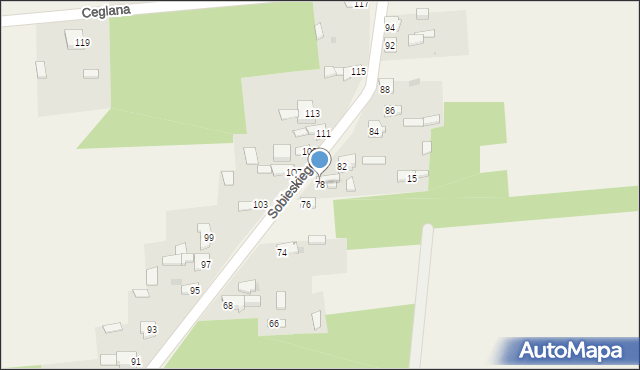 Nieznanice, Sobieskiego, 78, mapa Nieznanice